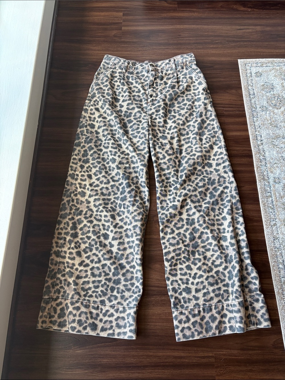 Pilcro Leopard Print Wide-Leg Pants - Picture 3 of 4